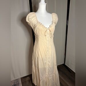 BDG | Cream Puff Sleeve Midi Dress